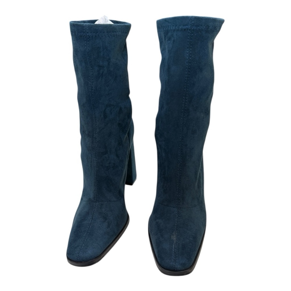 Milano Blue Heeled Boots NWOT CB4